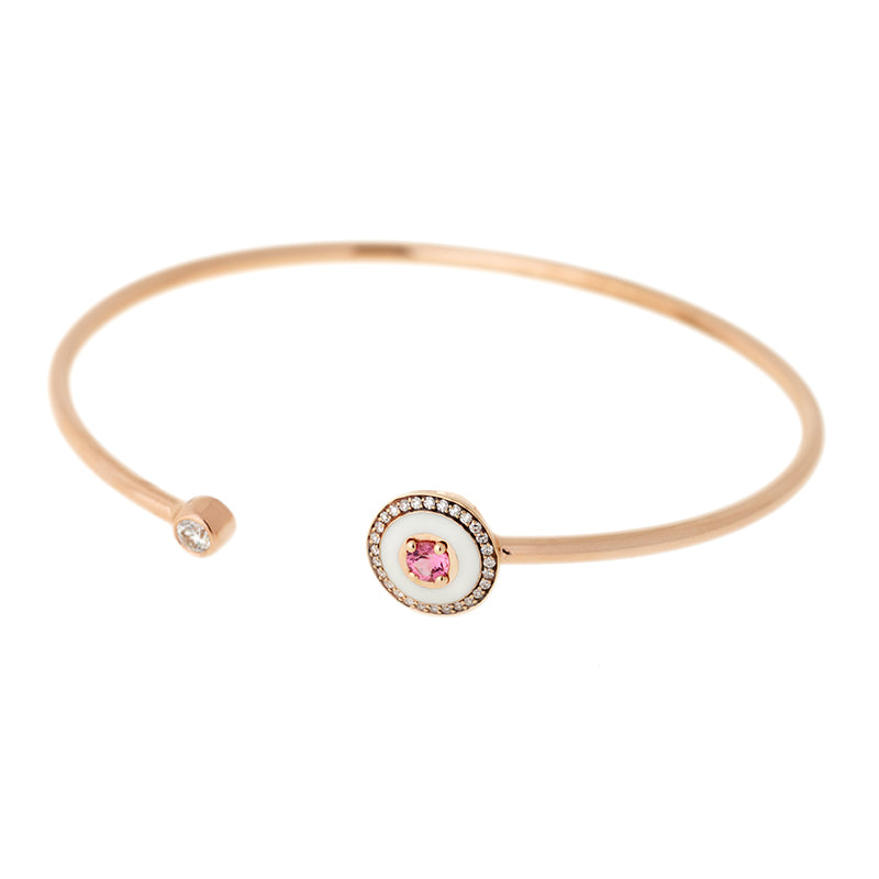 selim mouzannar Mina Bracelet IvoireTourmaline Rose - Diamants