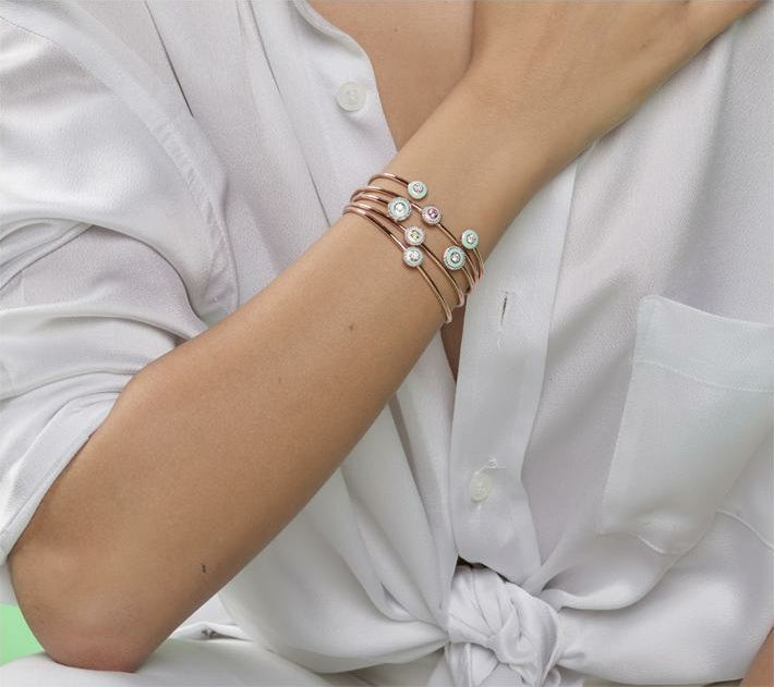 Selim Mouzannar Mina Bracelet LilasTourmaline Rose - Diamants