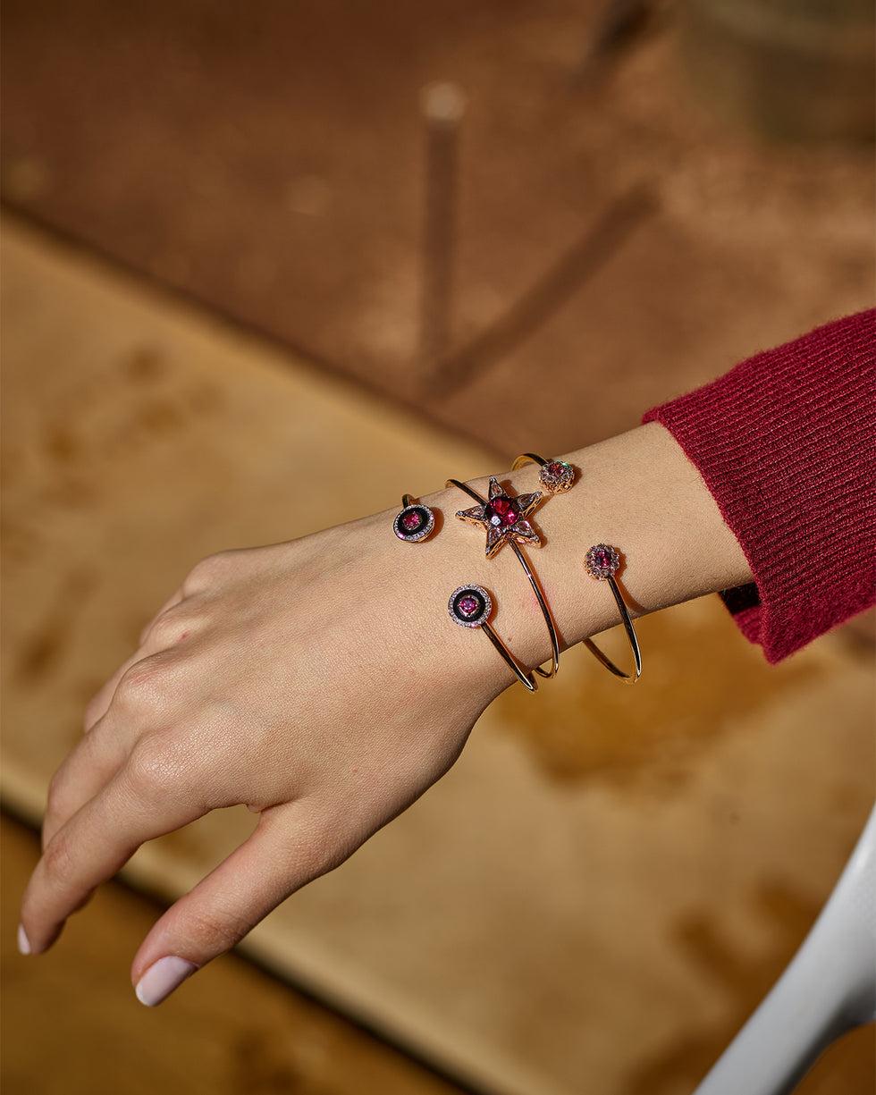 Selim Mouzannar Mina Bracelet NoirRhodolites - Diamants