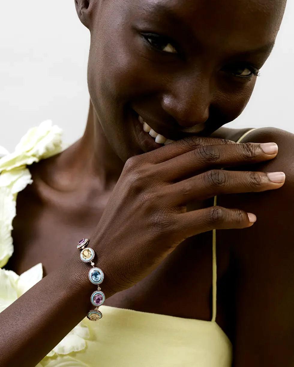 Selim Mouzannar Mina Collier Bleu ClairSaphirs Colorés - Diamants