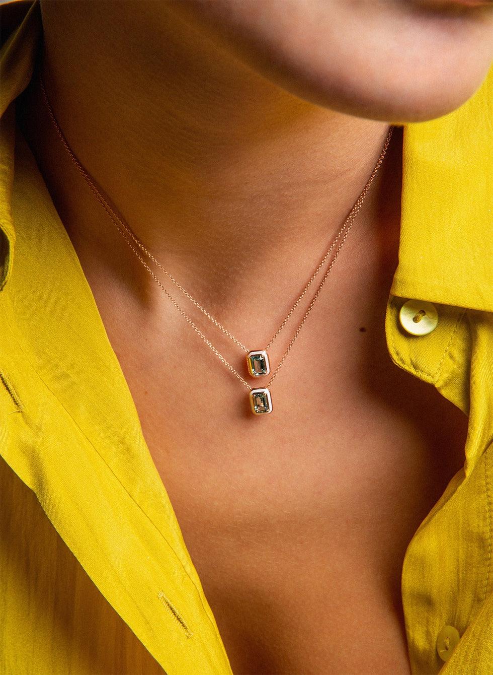 Selim Mouzannar Mina Pendentif IvoireTourmaline Bleue