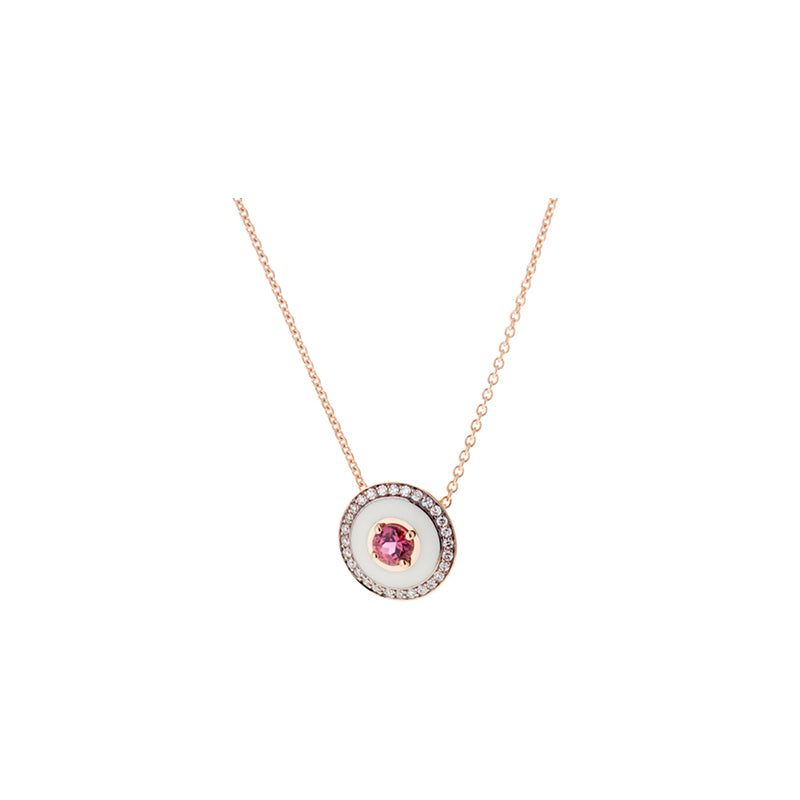 Selim Mouzannar Mina Pendentif IvoireTourmaline Rose - Diamants