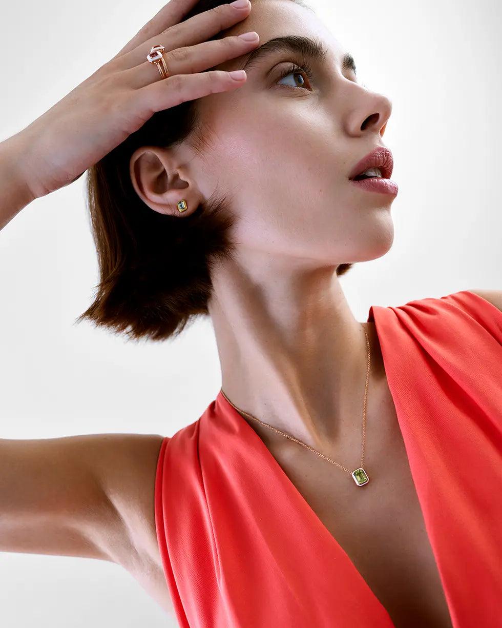 Selim Mouzannar Mina Pendentif IvoireTourmaline Verte