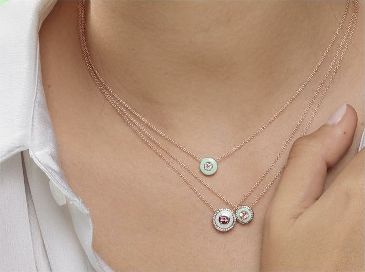 Selim Mouzannar Mina Pendentif LilasTourmaline Rose - Diamants