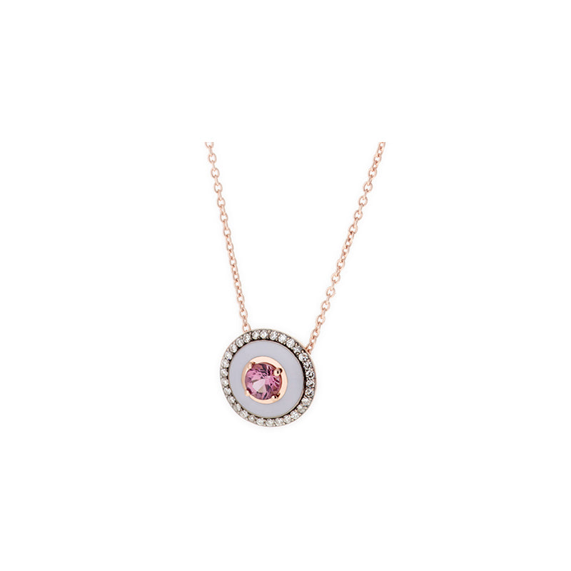 selim mouzannar Mina Pendentif LilasTourmaline rose - Diamants
