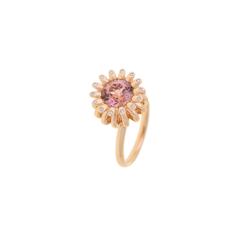 selim mouzannar Poppy BagueTourmaline Rose - Diamants