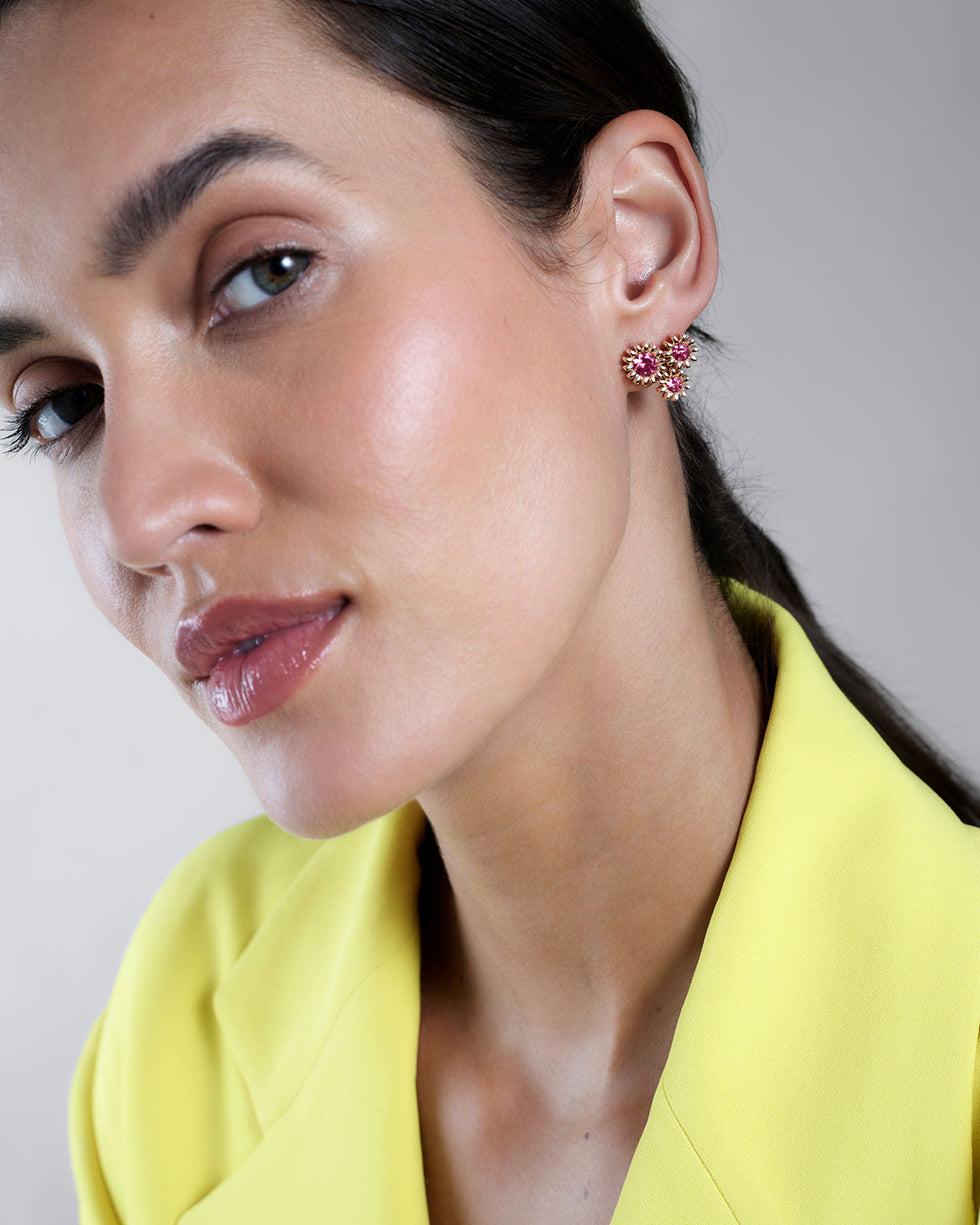 selim mouzannar Poppy Boucles D'oreillesTourmalines Roses