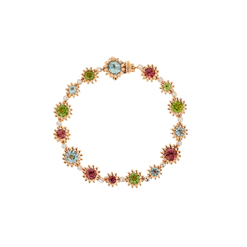 Selim Mouzannar Poppy BraceletAigue-Marines - Tourmalines - Peridots - Diamants