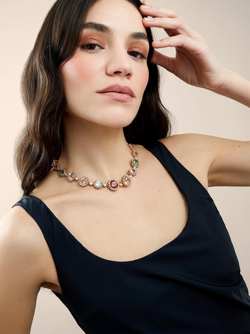 Selim Mouzannar Poppy CollierTourmalines - Aigues-marines - Morganites - Diamants