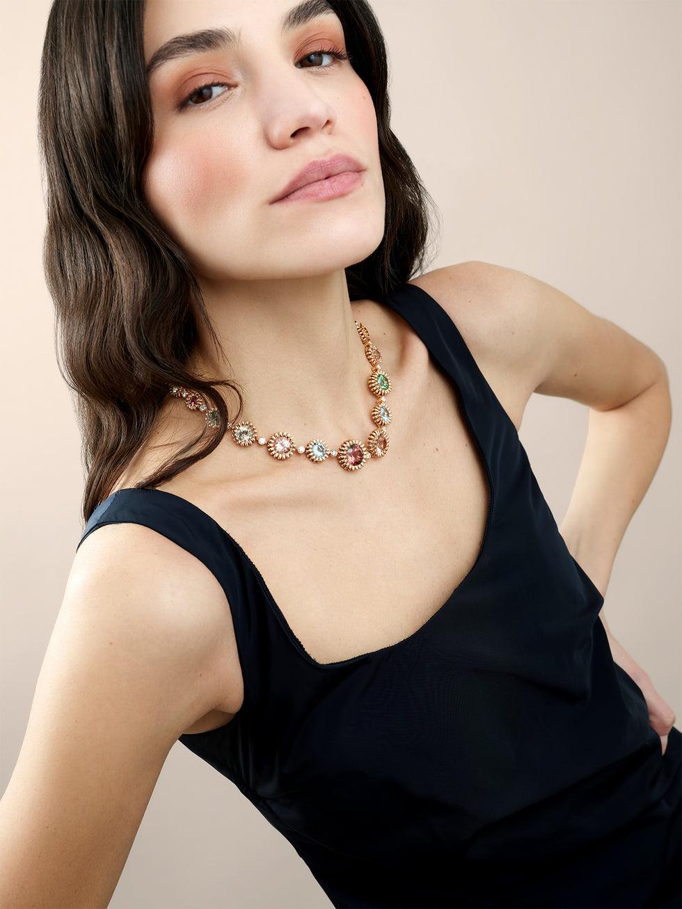 Selim Mouzannar Poppy CollierTourmalines - Aigues-marines - Morganites - Diamants