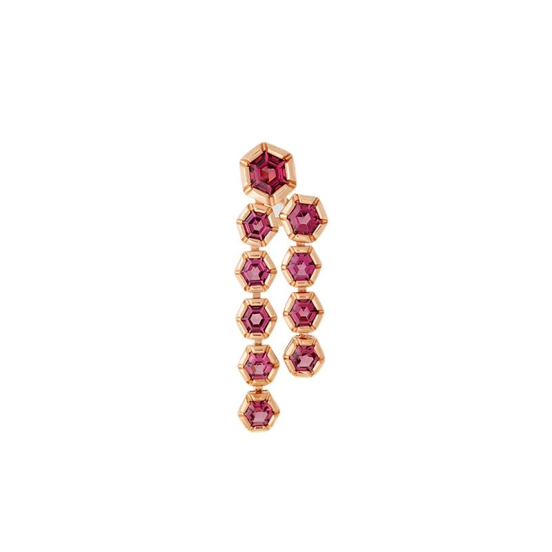 Selim Mouzannar Rose De France Boucle D'oreilleRhodolites