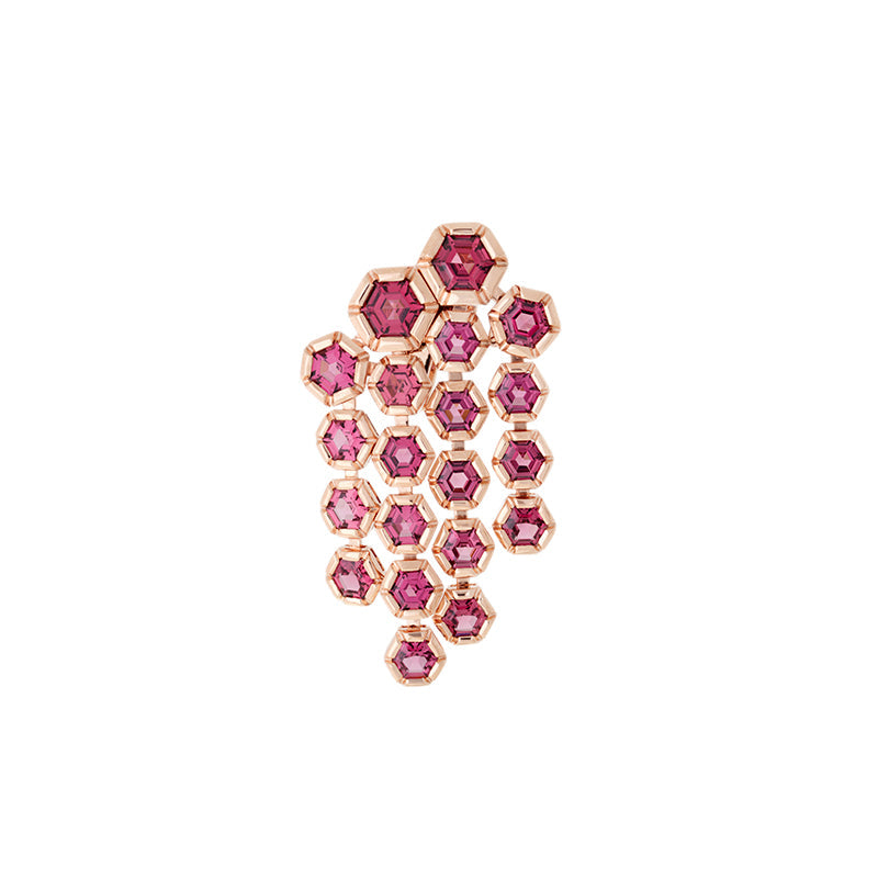 Selim Mouzannar Rose De France Boucle D'oreilleRhodolites