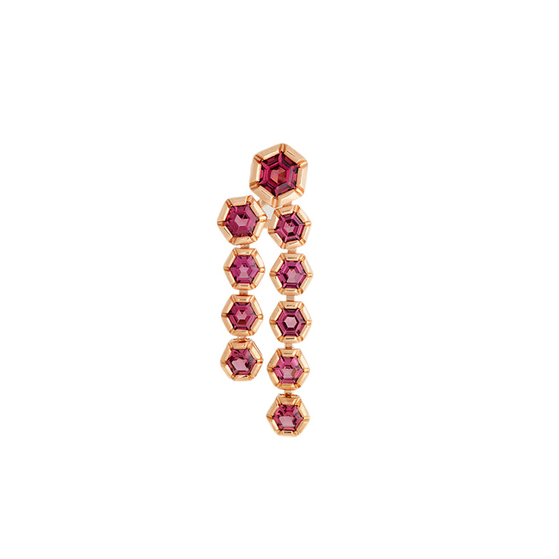 Selim Mouzannar Rose De France Boucle D'oreilleRhodolites