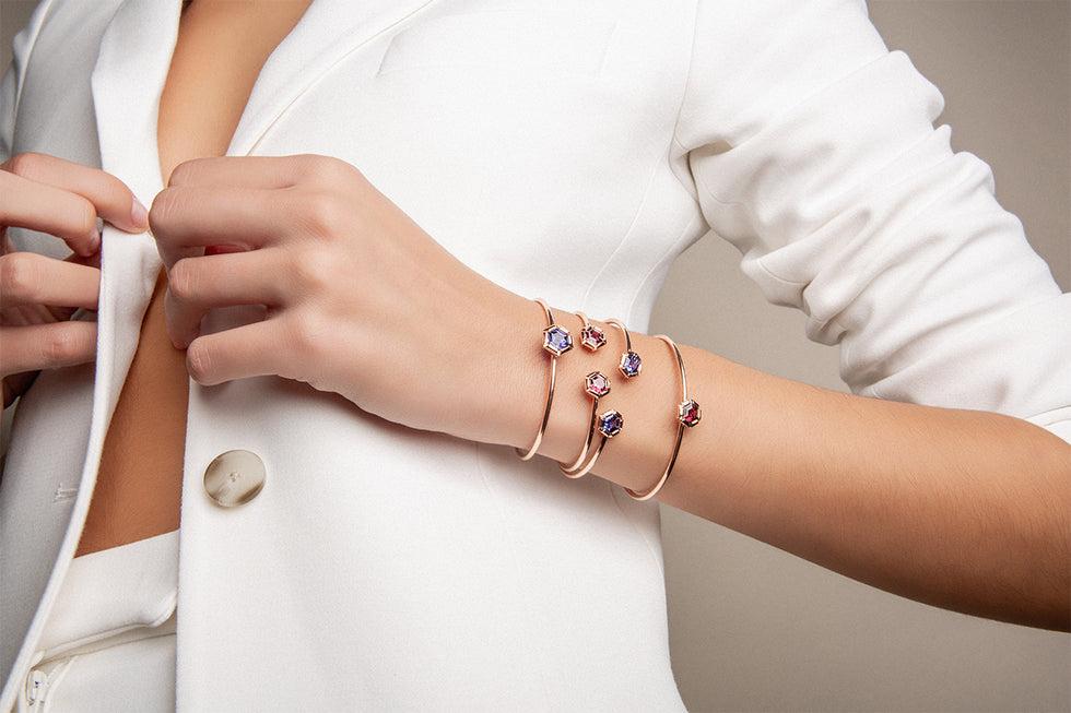 Selim Mouzannar Rose De France BraceletRhodolite - Diamants