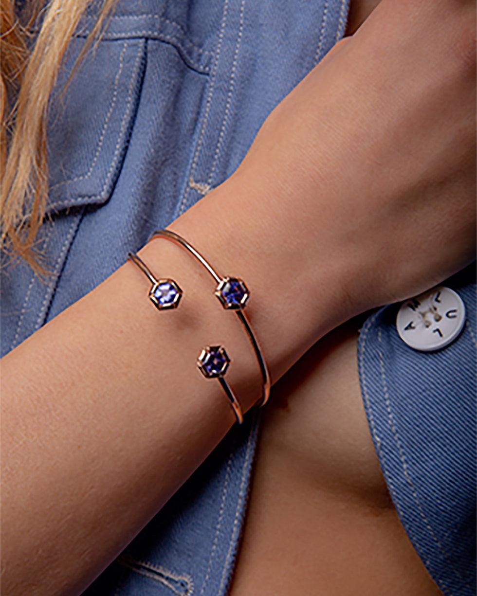 Selim Mouzannar Rose De France BraceletTanzanite - Diamants Bruns