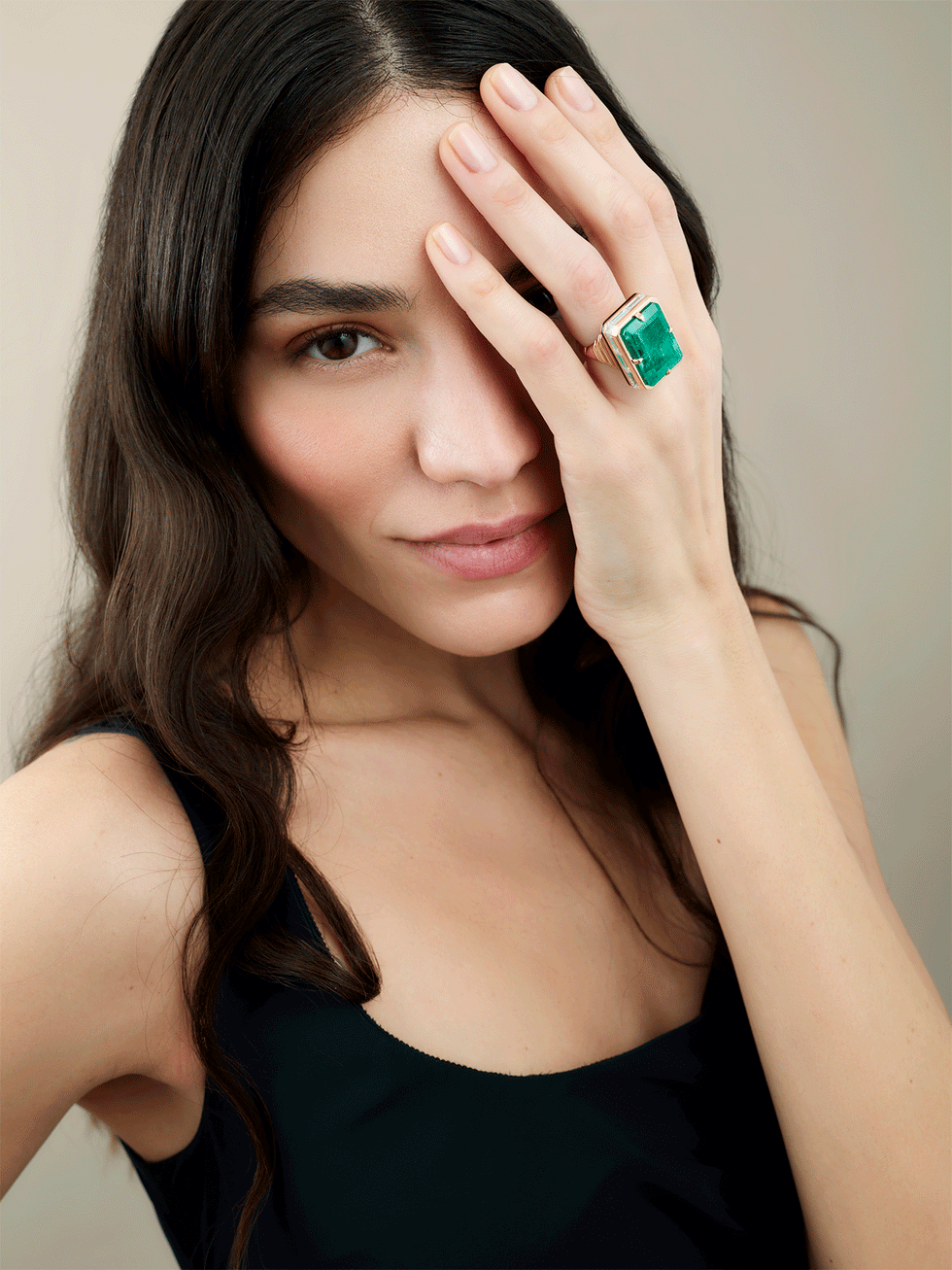 Selim Mouzannar Bague UniqueÉmeraude - Diamants