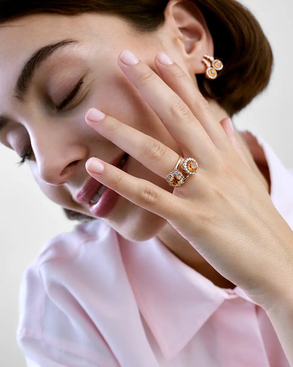 Selim Mouzannar Beirut BagueSpessartine - Diamants