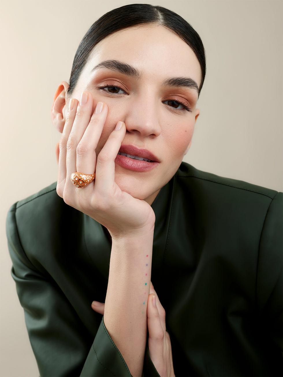 Selim Mouzannar Fish For Love Bague OrangeDiamants