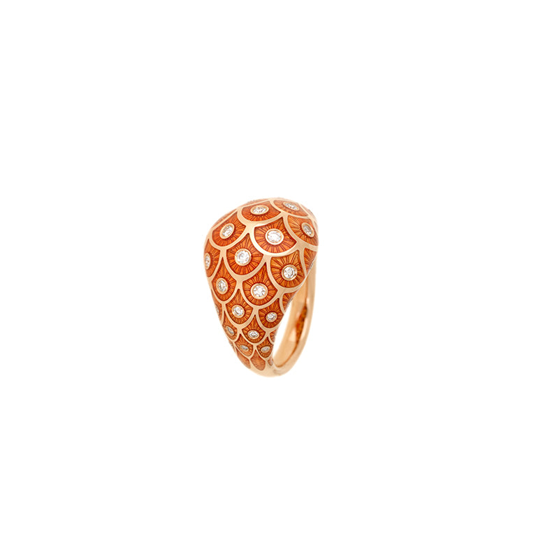 selim mouzannar Fish For Love Bague OrangeDiamants