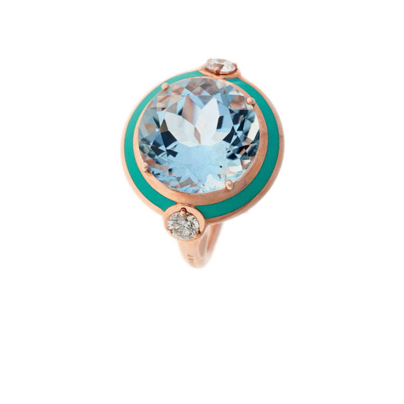 selim mouzannar Gemma BagueAigue-marine - Diamants