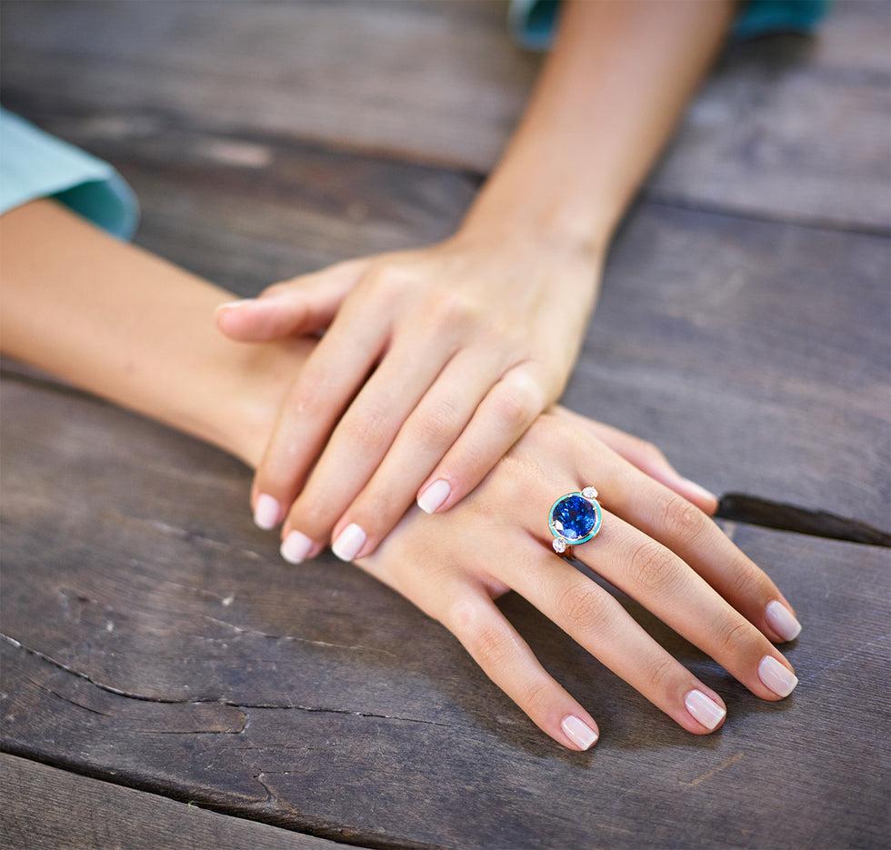 Selim Mouzannar Gemma BagueTanzanite - Diamants