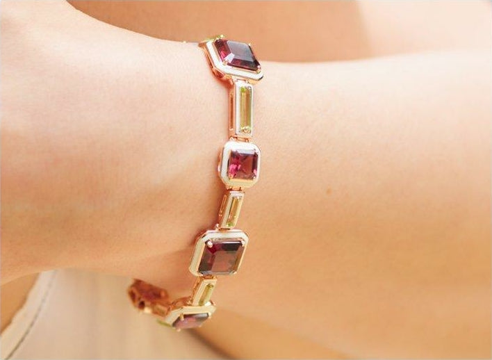 Selim Mouzannar Gemma BraceletRhodolites - Péridots