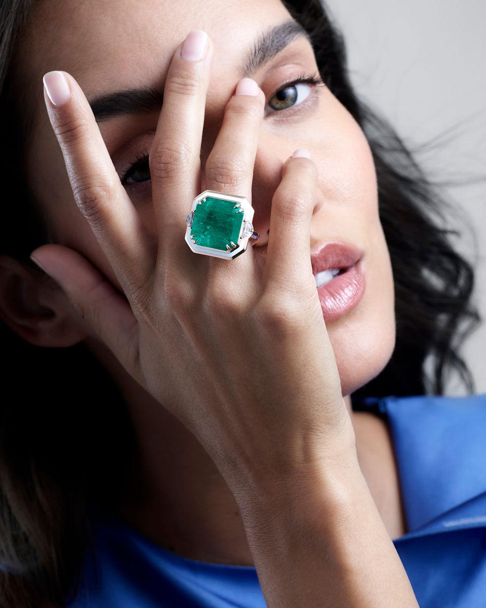 Selim Mouzannar GemmaBague - Emeraude - Diamants