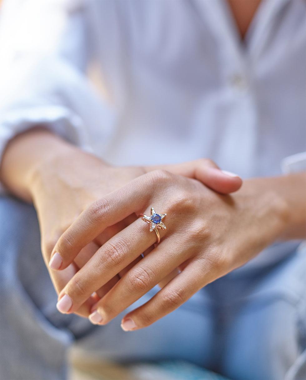 Selim Mouzannar Istanbul BagueSaphir Bleu - Diamants