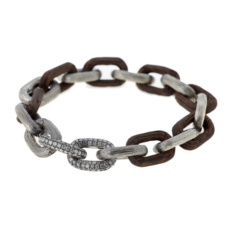 selim mouzannar Link BraceletDiamants Gris Glaciés