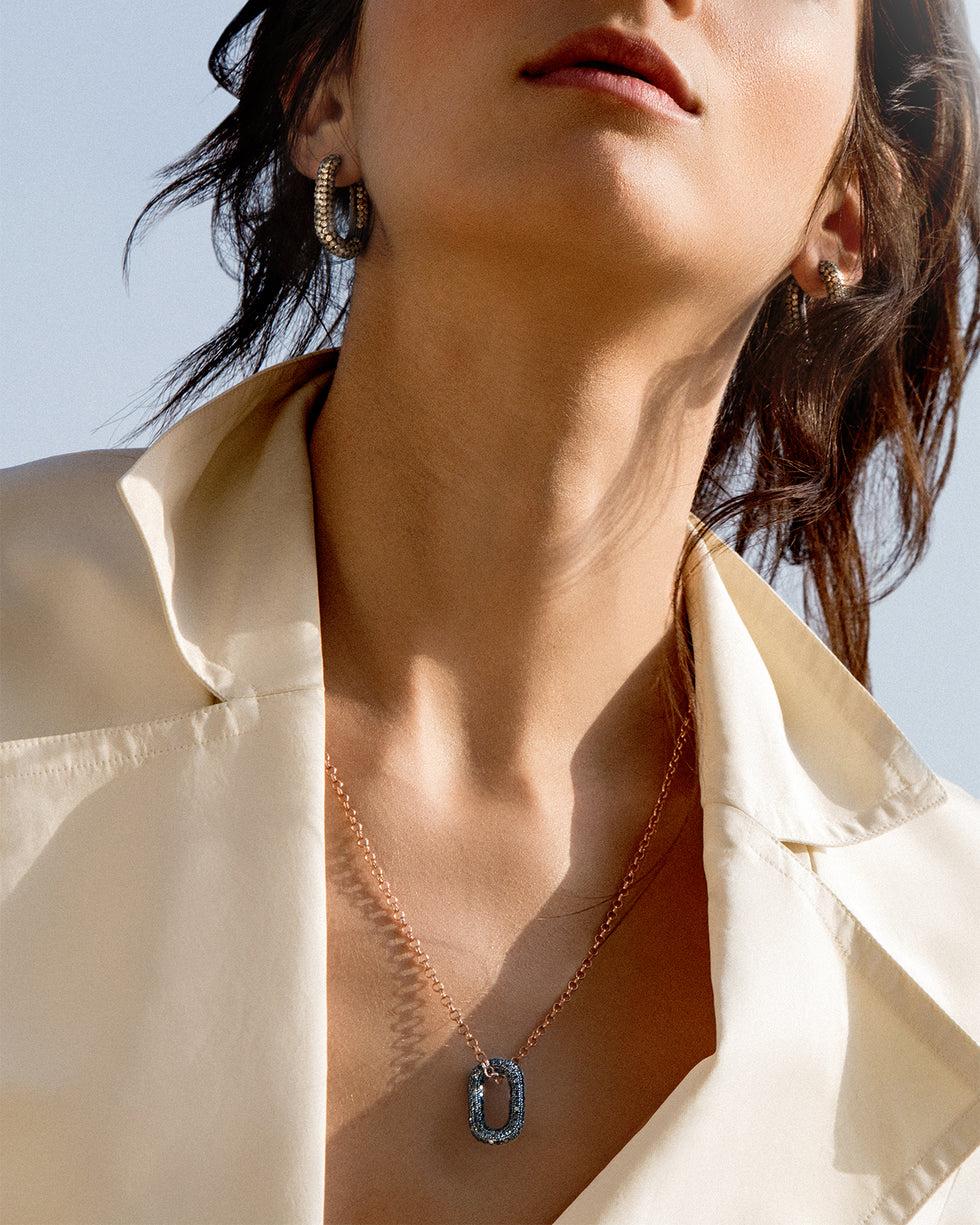 Selim Mouzannar Link PendentifDiamants Noirs