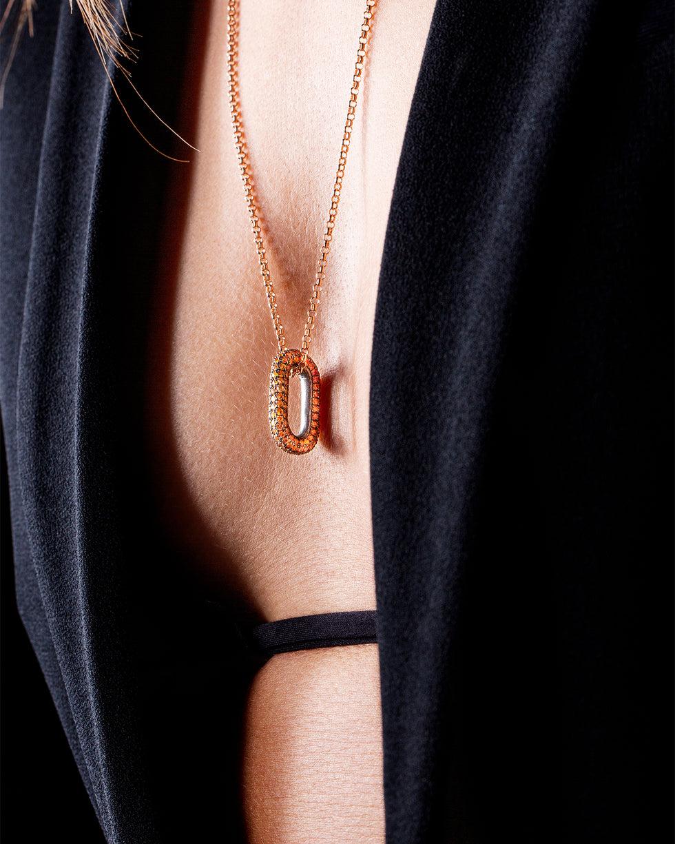 selim mouzannar Link PendentifSaphirs oranges