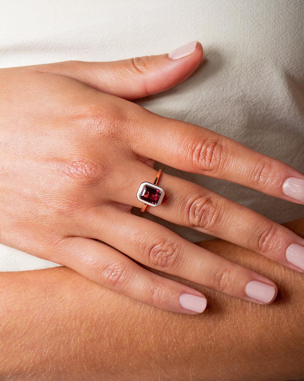 Selim Mouzannar Mina Bague IvoireRhodolite