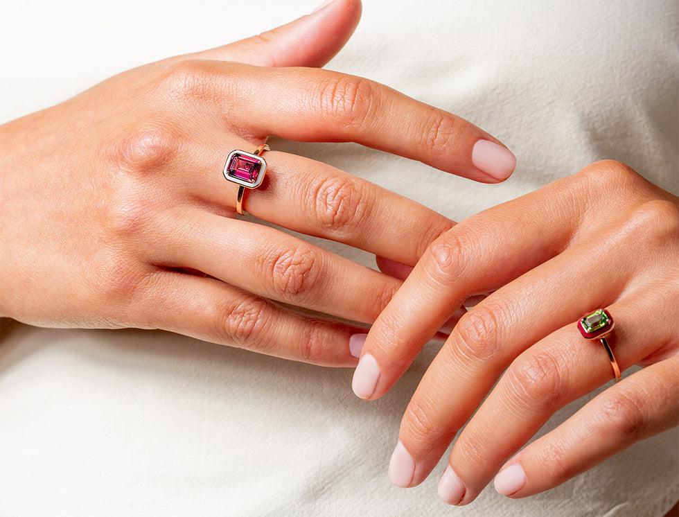 Selim Mouzannar Mina Bague IvoireRhodolite