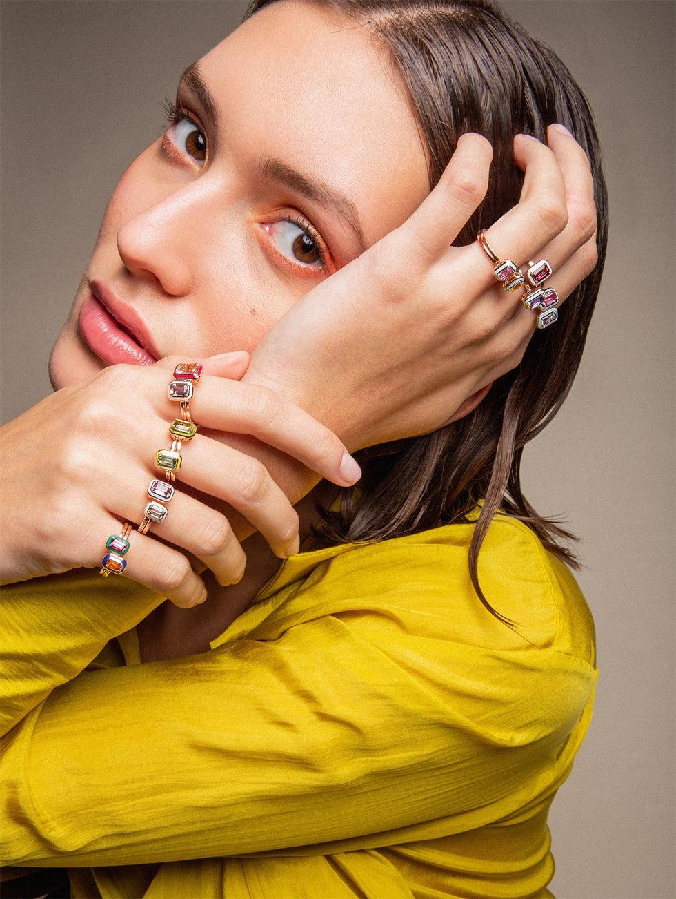 Selim Mouzannar Mina Bague OliveTourmaline Verte