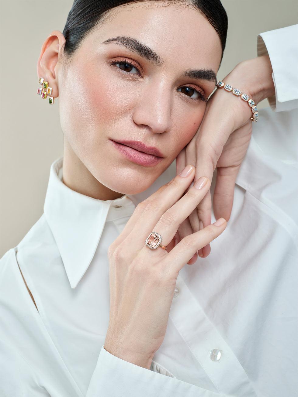 Selim Mouzannar Mina Bracelet IvoireAigues-marines