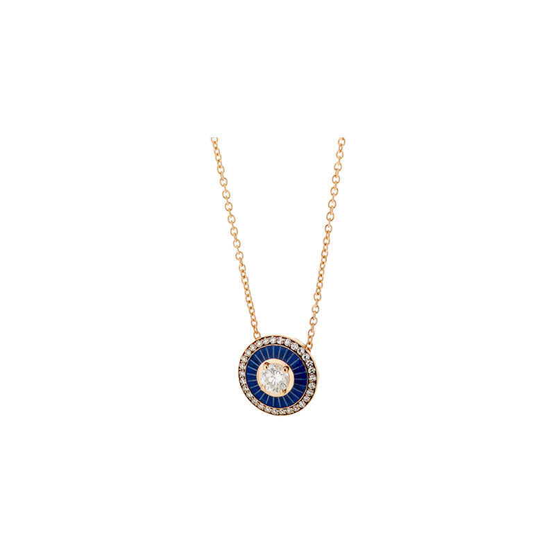 selim mouzannar Mina Pendentif Bleu MarineDiamants