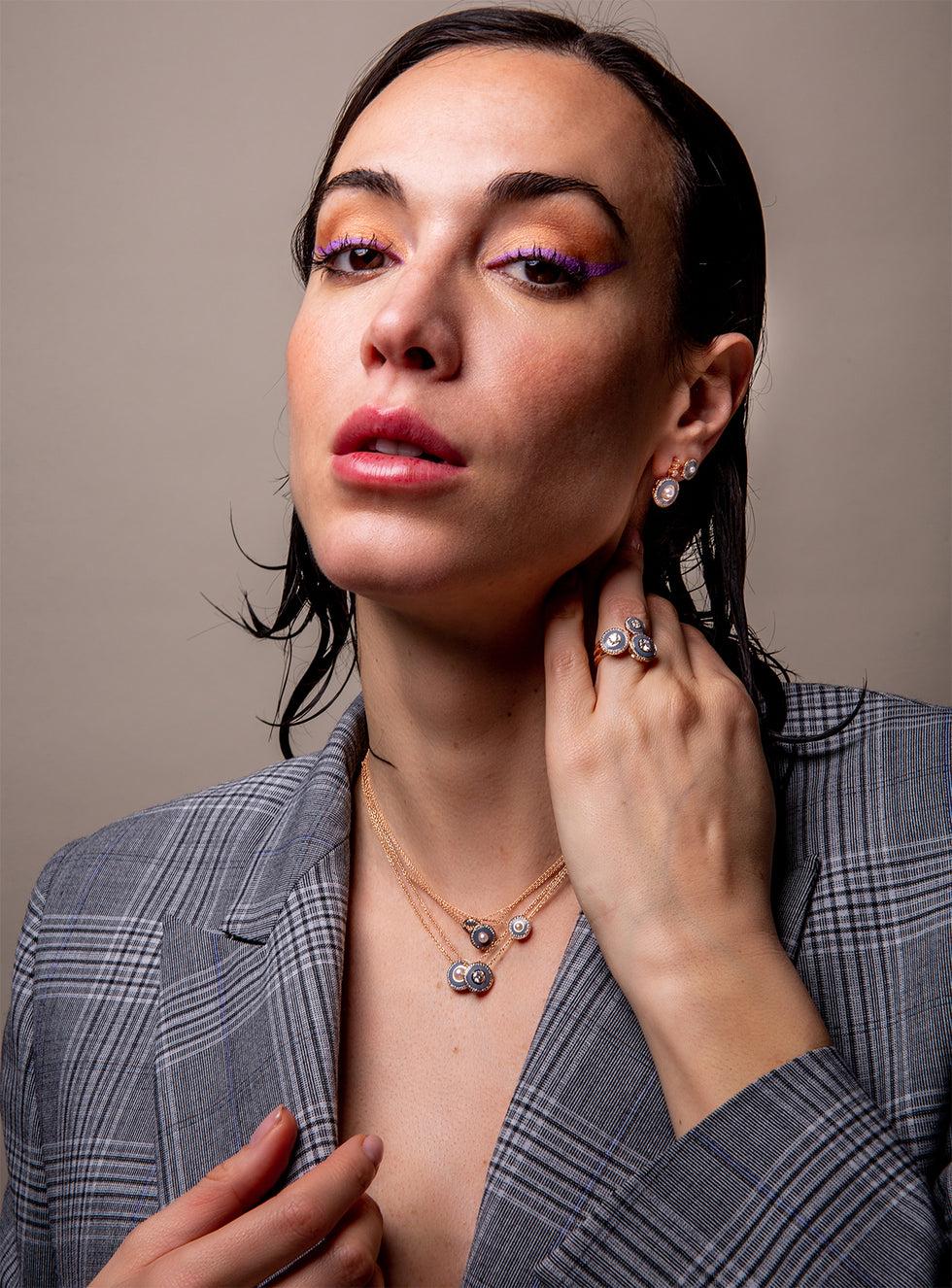 Selim Mouzannar Mina Pendentif GrisDiamants