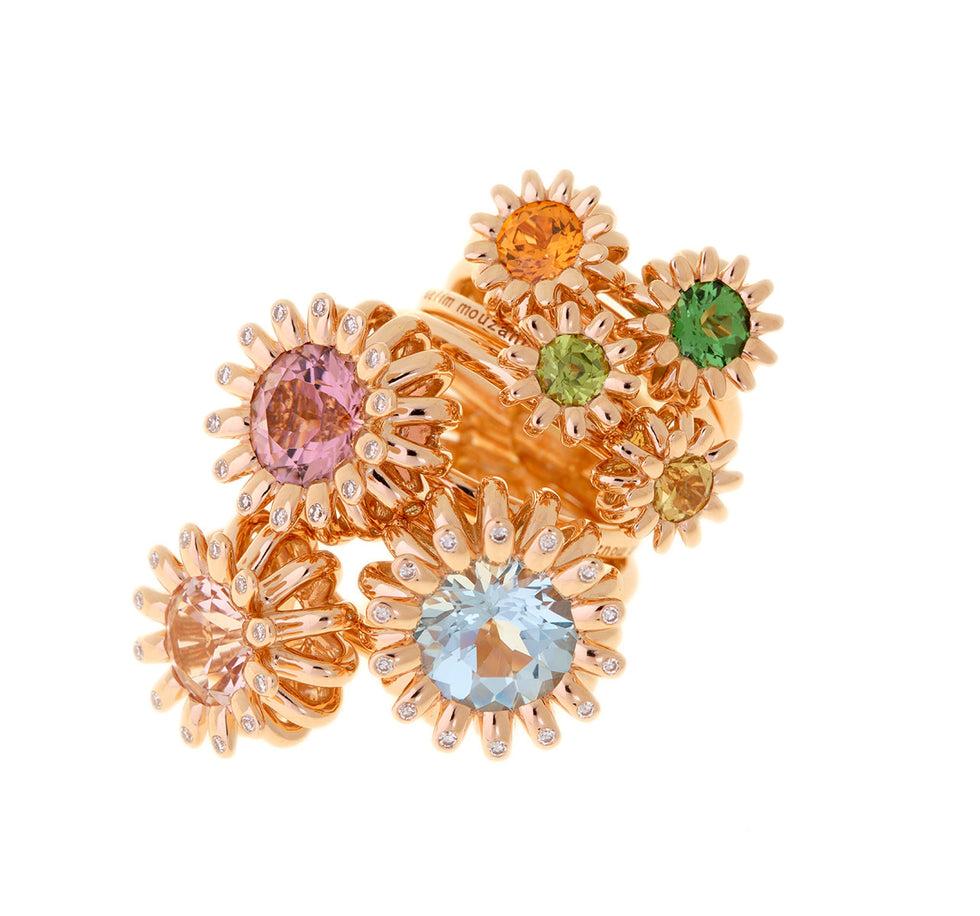 Selim Mouzannar Poppy BagueAigue-Marine - Diamants