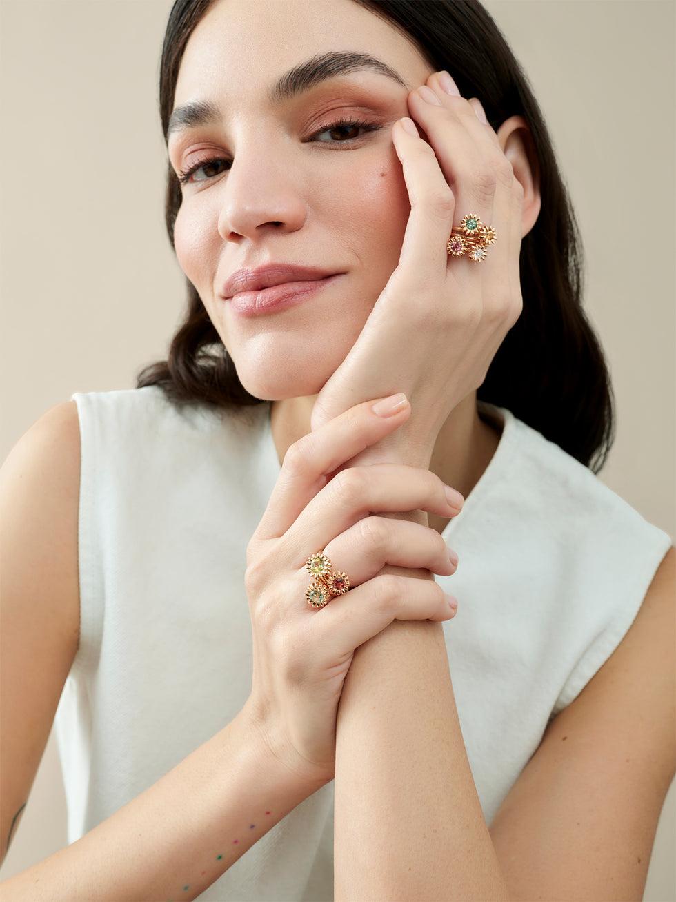 Selim Mouzannar Poppy BagueTourmaline Rose