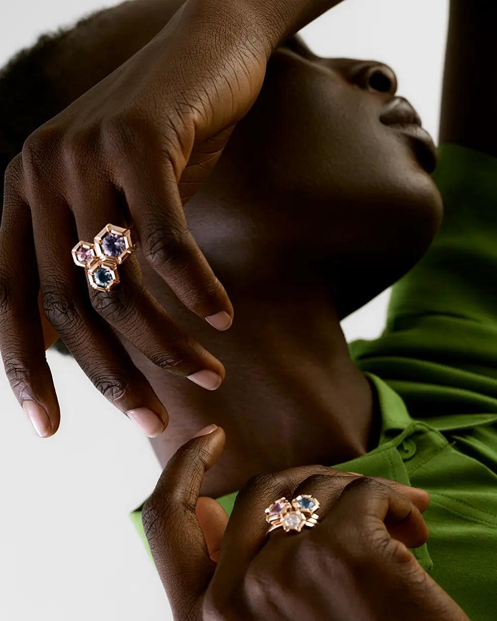 Selim Mouzannar Rose De France BagueMorganite