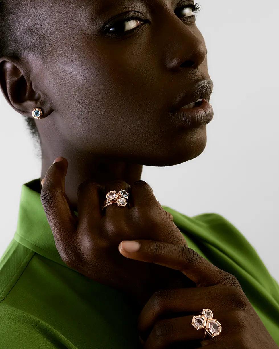 Selim Mouzannar Rose De France BagueMorganite