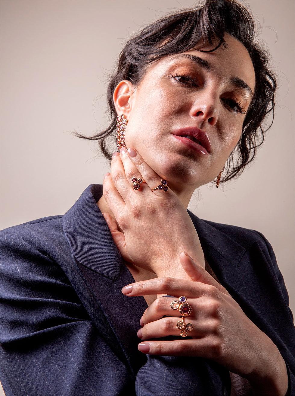 Selim Mouzannar Rose De France BagueTanzanites