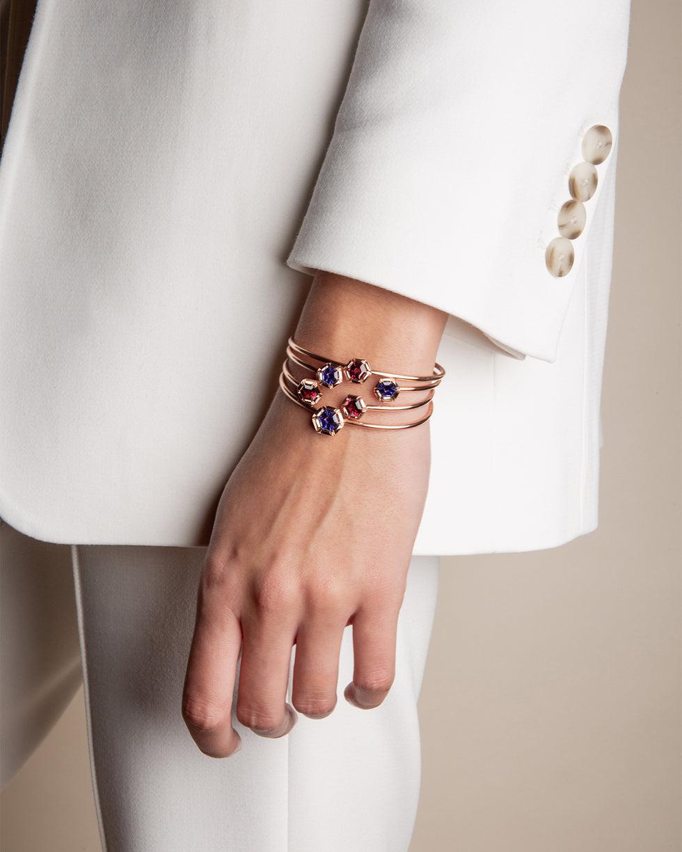 Selim Mouzannar Rose De France BraceletTanzanites