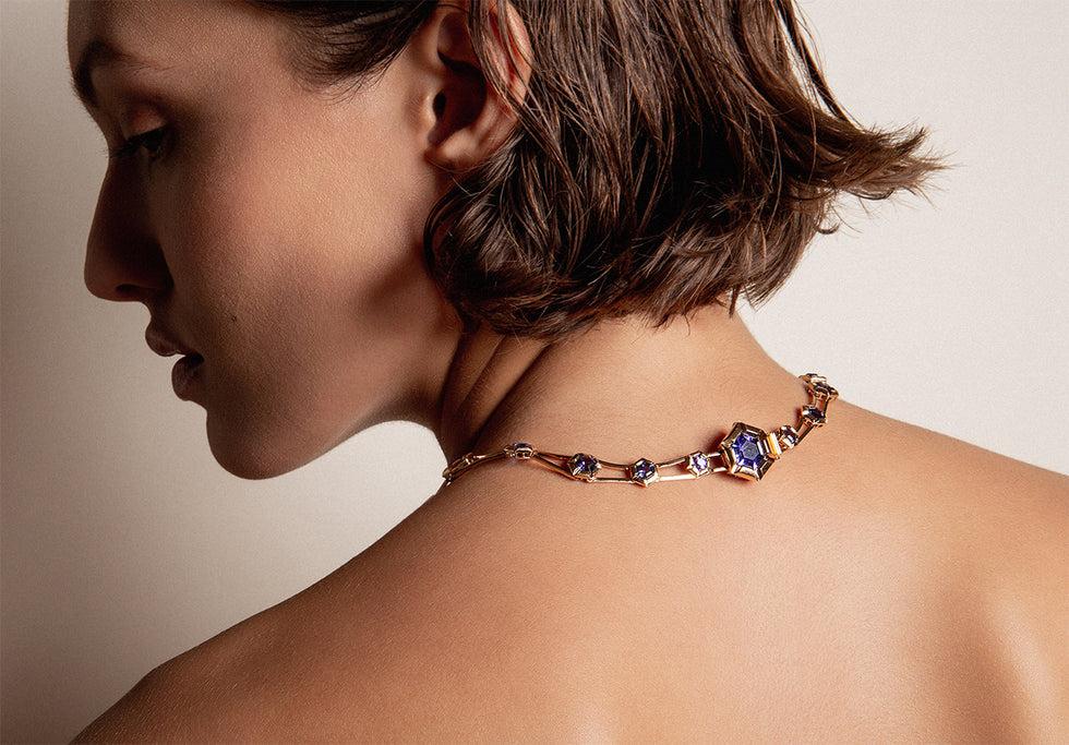 Selim Mouzannar Rose De France CollierTanzanites