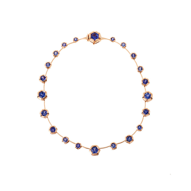 selim mouzannar Rose de France CollierTanzanites