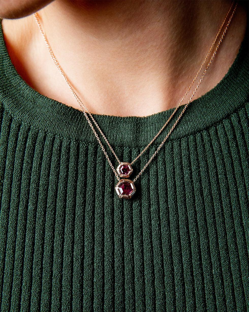 Selim Mouzannar Rose De France PendentifRhodolite