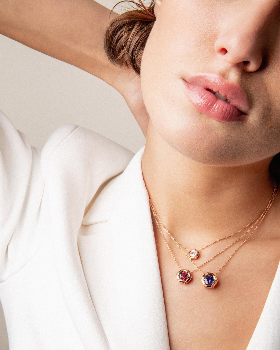 Selim Mouzannar Rose De France PendentifRhodolite