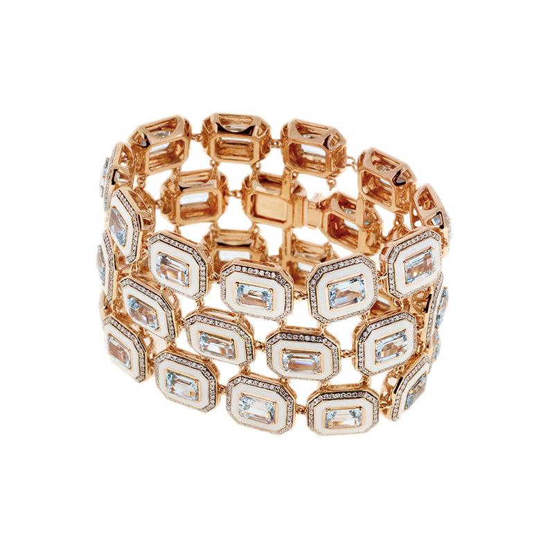 selim mouzannar Unique BraceletAigues-Marines - Diamants