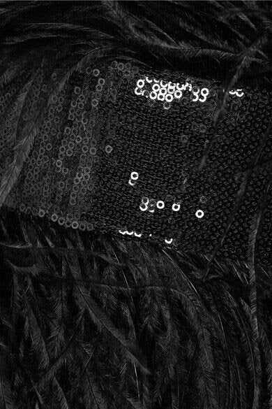 Semsem Feather And Sequin-Embellished Devoré-Organza Jumpsuit