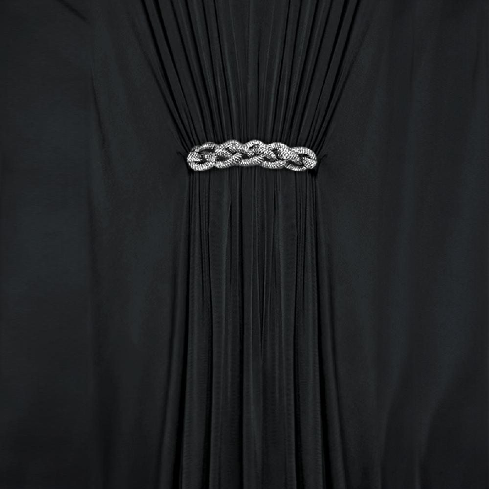 Semsem Gathered Viscose Jersey Kaftan Dress - Gunmetal